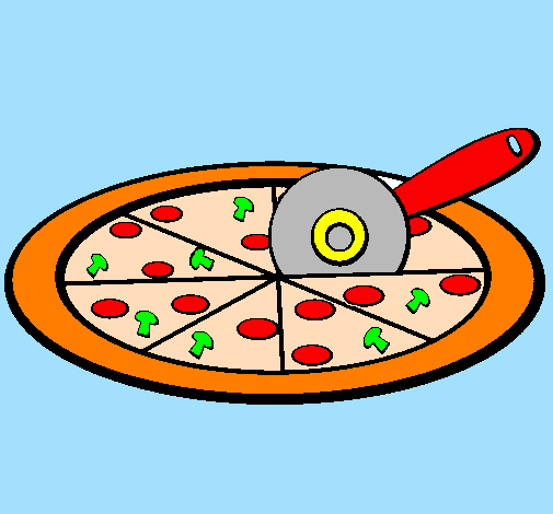 Desenho Pizza pintado por Nickolas