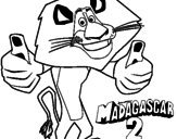Desenho Madagascar 2 Alex pintado por maria eduarda