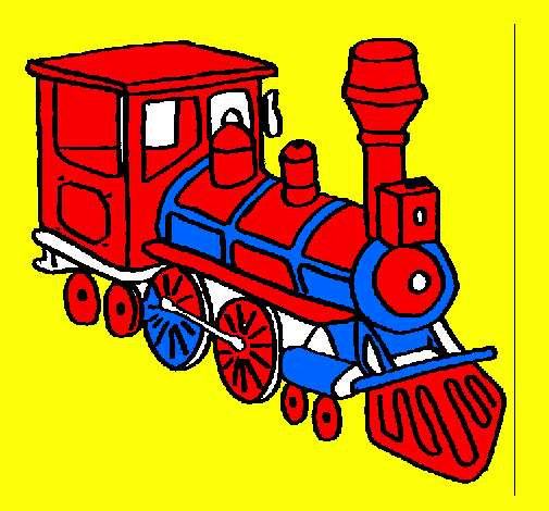 Desenho Comboio pintado por thomas