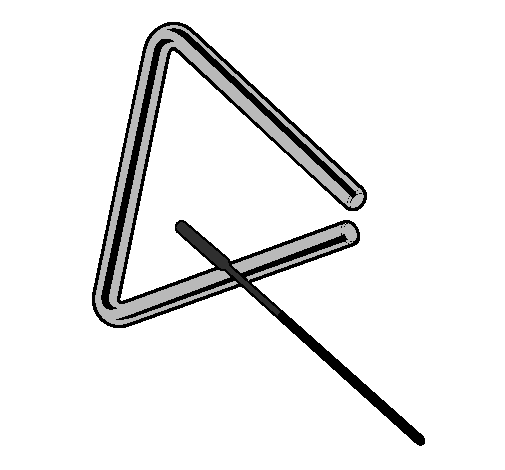 Desenho Triângulo pintado por triangulo