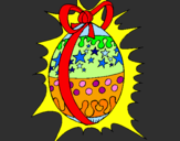 Desenho Ovo de Páscoa brilhante pintado por Piu Piu