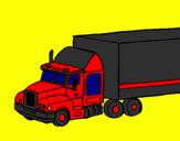 Desenho Camião trailer pintado por Damerson