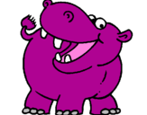 Desenho Hipopótamo pintado por hipo