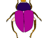 Desenho Escaravelho pintado por cibele