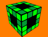 Desenho Cubo de Rubik pintado por camille bonitonaaaaaaaaa