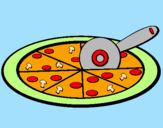 Desenho Pizza pintado por julia gatona