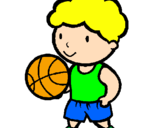 Desenho Jogador de basquete pintado por yngrid