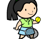 Desenho Rapariga tenista pintado por elt