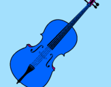 Desenho Violino pintado por gugu