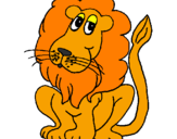 Desenho Leão pintado por Leão