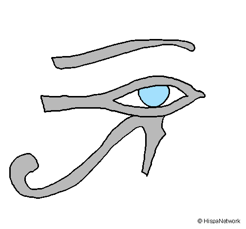 Desenho Olho de hórus pintado por matheus brandon tequero