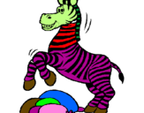 Desenho Zebra a saltar pedras pintado por kaua gati
