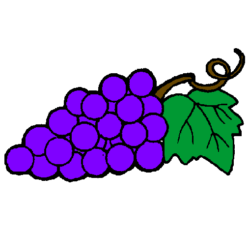 Desenho Uvas pintado por uva