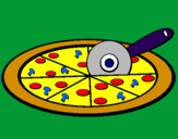 Desenho Pizza pintado por xana