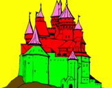 Desenho Castelo medieval pintado por vitor