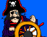 Desenho Capitão pirata pintado por junior