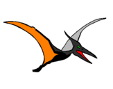 Desenho Pterodáctilo pintado por dino caco
