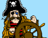 Desenho Capitão pirata pintado por biel