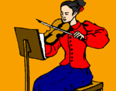 Desenho Dama violinista pintado por Lylian
