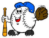 Desenho Bola de basebol pintado por elt