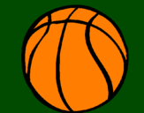 Desenho Bola de basquete pintado por xana