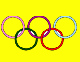 Desenho Argolas dos jogos olimpícos pintado por olimpiadas 2014