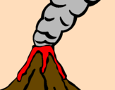 Desenho Vulcão pintado por Daiane