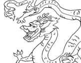Desenho Dragão chinês pintado por joão pedro