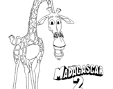 Desenho Madagascar 2 Melman pintado por Camila
