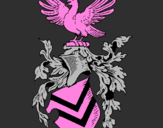 Desenho Escudo de armas e águia pintado por escudo