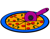 Desenho Pizza pintado por MAG