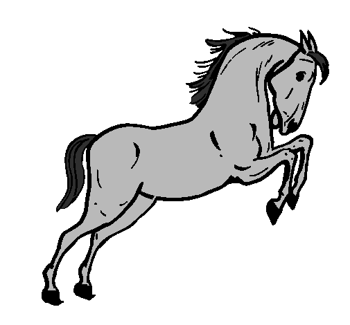 Desenho Cavalo a saltar pintado por ana linda