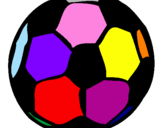 Desenho Bola de futebol pintado por vitoria