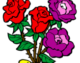 Desenho Ramo de rosas pintado por Raquel
