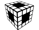 Desenho Cubo de Rubik pintado por anónimo