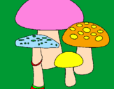 Desenho Cogumelos pintado por cogumelinhos bauty