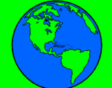 Desenho Planeta terra pintado por katia