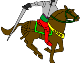 Desenho Cavaleiro a cavalo IV pintado por daniel