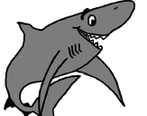 Desenho Tiburão alegre pintado por Tubarão Fe