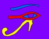 Desenho Olho de hórus pintado por joaõ