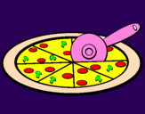 Desenho Pizza pintado por victor