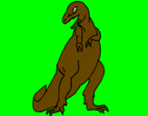 Desenho Tiranossauro rex pintado por nathan