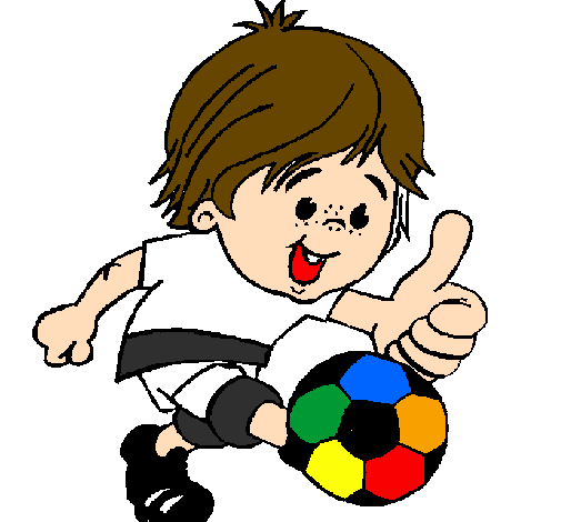Desenho Rapaz a jogar futebol pintado por Daniel
