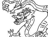 Desenho Dragão chinês pintado por taísa