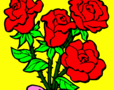Desenho Ramo de rosas pintado por Gabriel