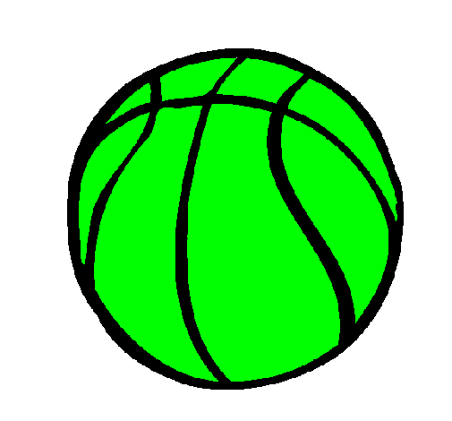 Desenho Bola de basquete pintado por enzo