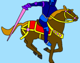 Desenho Cavaleiro a cavalo IV pintado por caballero1