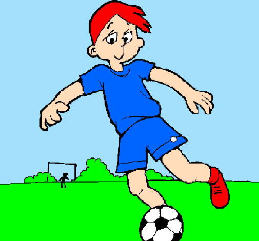 Desenho Jogar futebol pintado por junior