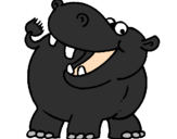 Desenho Hipopótamo pintado por Hipopotamo Fe