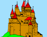 Desenho Castelo medieval pintado por daniel